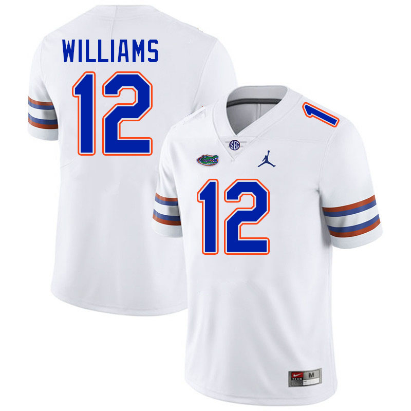 Florida Gators #12 Aaron Williams College Football Jerseys Stitched-White